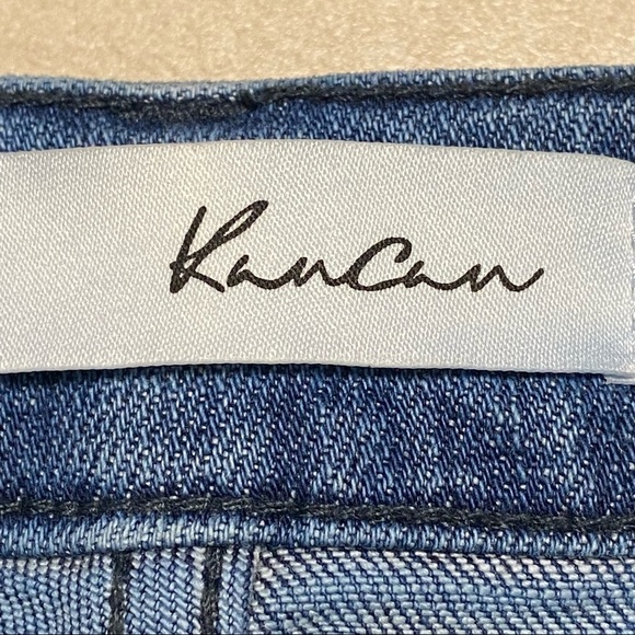 Kancan Jean Women’s Size 15/31 Medium Wash At Last Distressed Button Fly Jeans - Picture 12 of 13